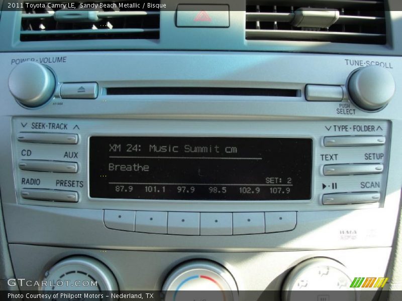 Sandy Beach Metallic / Bisque 2011 Toyota Camry LE