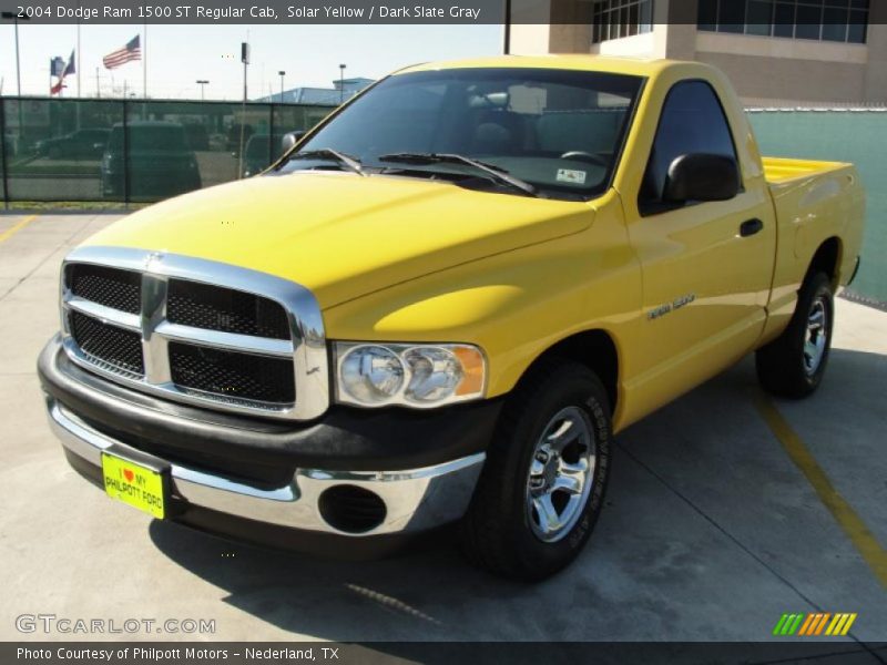 Solar Yellow / Dark Slate Gray 2004 Dodge Ram 1500 ST Regular Cab
