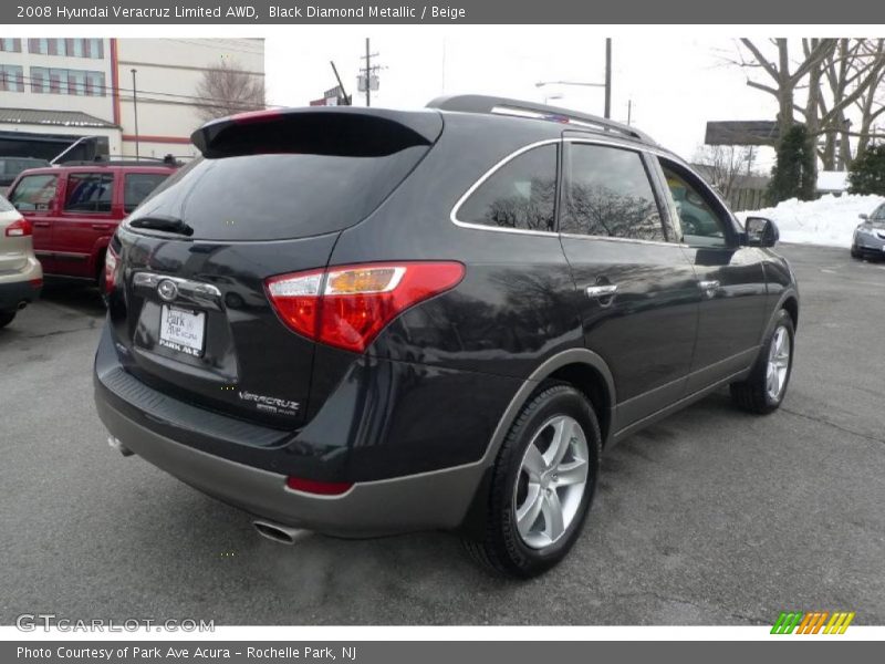 Black Diamond Metallic / Beige 2008 Hyundai Veracruz Limited AWD