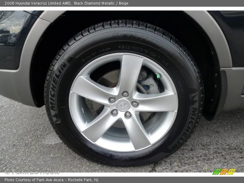 Black Diamond Metallic / Beige 2008 Hyundai Veracruz Limited AWD