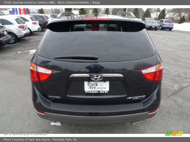 Black Diamond Metallic / Beige 2008 Hyundai Veracruz Limited AWD