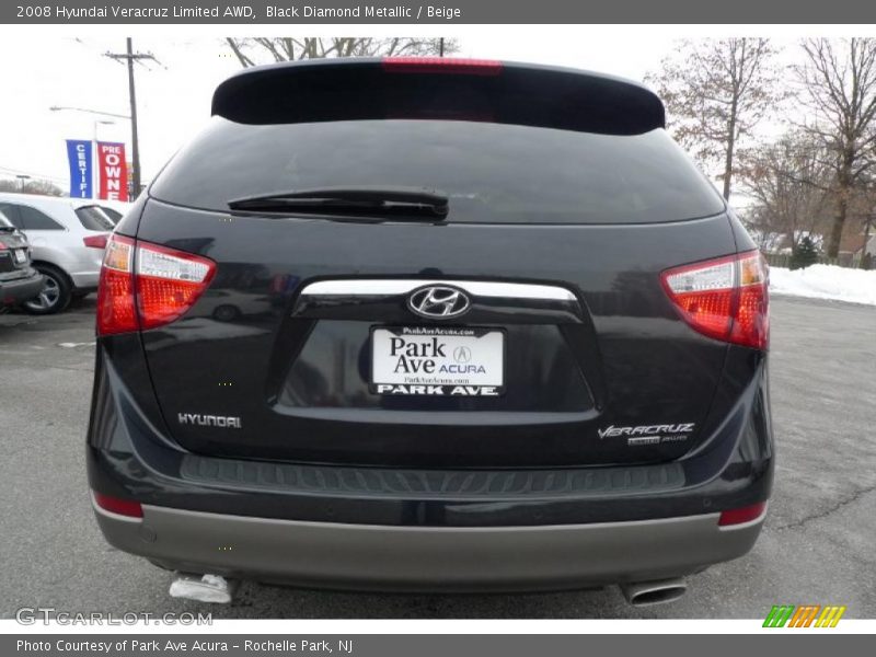 Black Diamond Metallic / Beige 2008 Hyundai Veracruz Limited AWD