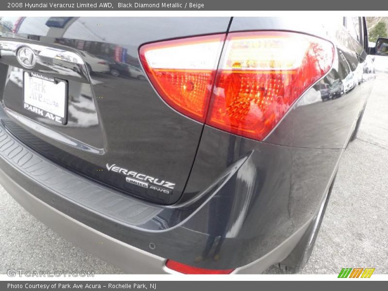 Black Diamond Metallic / Beige 2008 Hyundai Veracruz Limited AWD