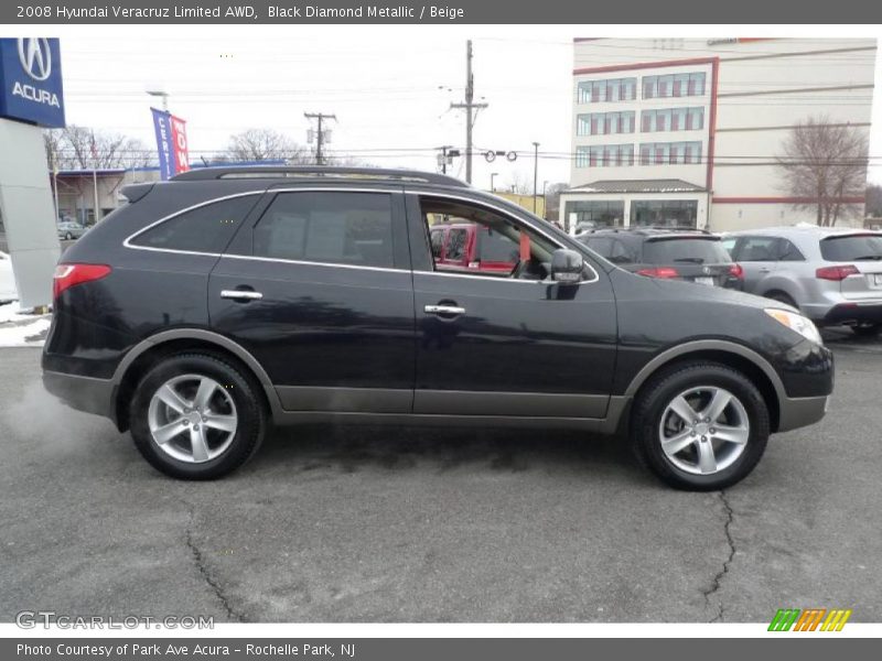 Black Diamond Metallic / Beige 2008 Hyundai Veracruz Limited AWD