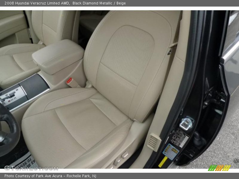 Black Diamond Metallic / Beige 2008 Hyundai Veracruz Limited AWD