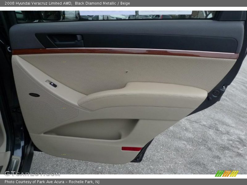 Black Diamond Metallic / Beige 2008 Hyundai Veracruz Limited AWD