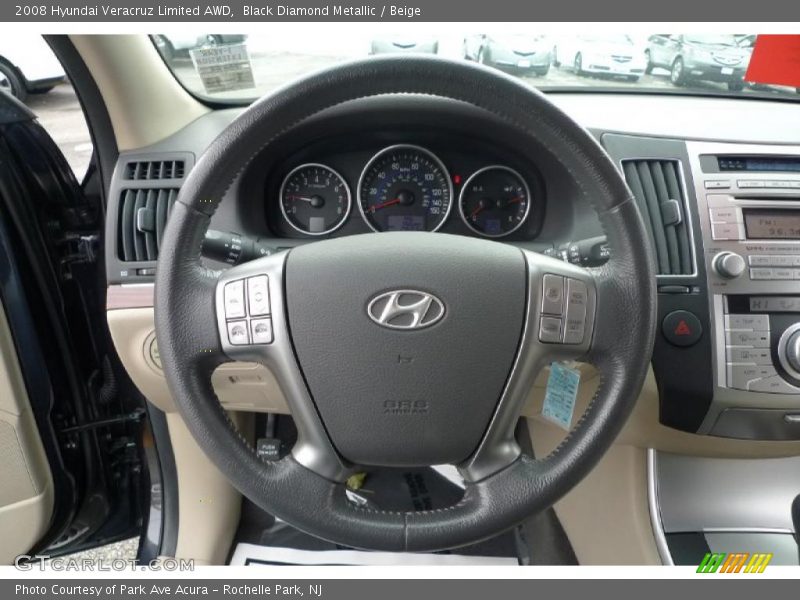 Black Diamond Metallic / Beige 2008 Hyundai Veracruz Limited AWD