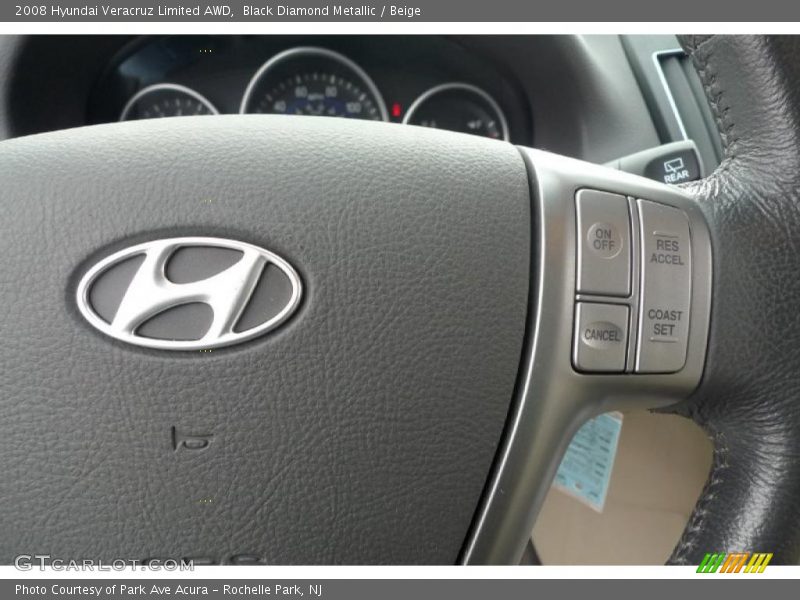 Black Diamond Metallic / Beige 2008 Hyundai Veracruz Limited AWD