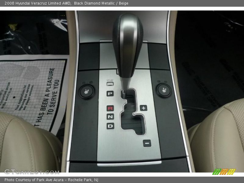 Black Diamond Metallic / Beige 2008 Hyundai Veracruz Limited AWD