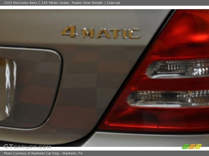 Pewter Silver Metallic / Charcoal 2003 Mercedes-Benz C 240 4Matic Sedan