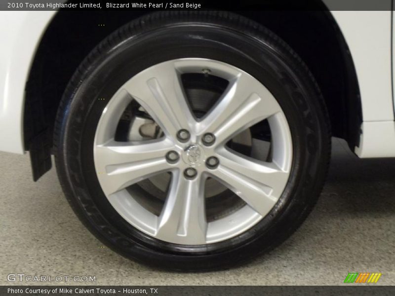 Blizzard White Pearl / Sand Beige 2010 Toyota Highlander Limited