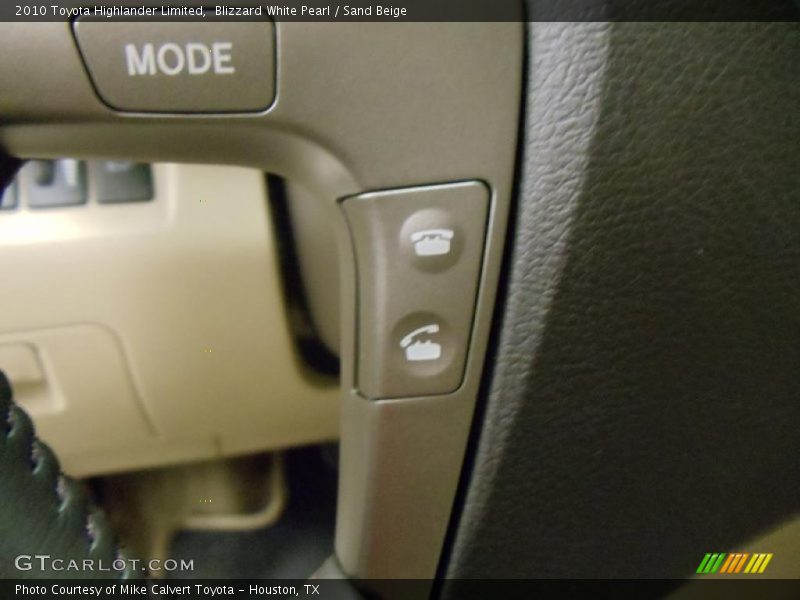 Blizzard White Pearl / Sand Beige 2010 Toyota Highlander Limited