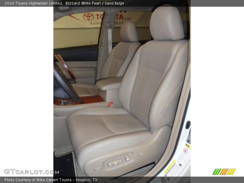 Blizzard White Pearl / Sand Beige 2010 Toyota Highlander Limited