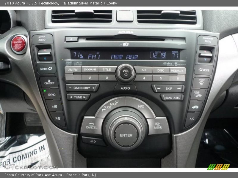 Palladium Silver Metallic / Ebony 2010 Acura TL 3.5 Technology