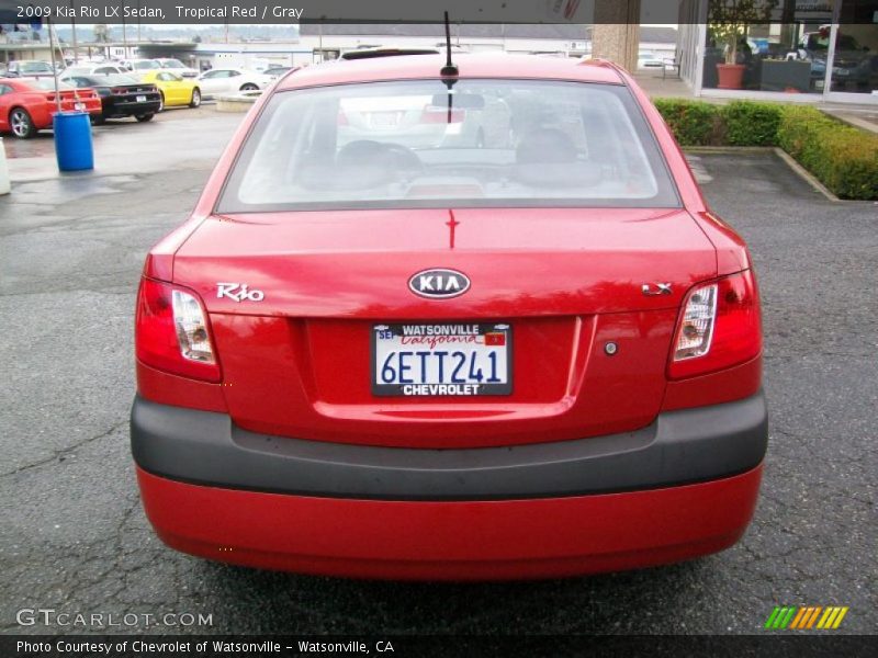 Tropical Red / Gray 2009 Kia Rio LX Sedan