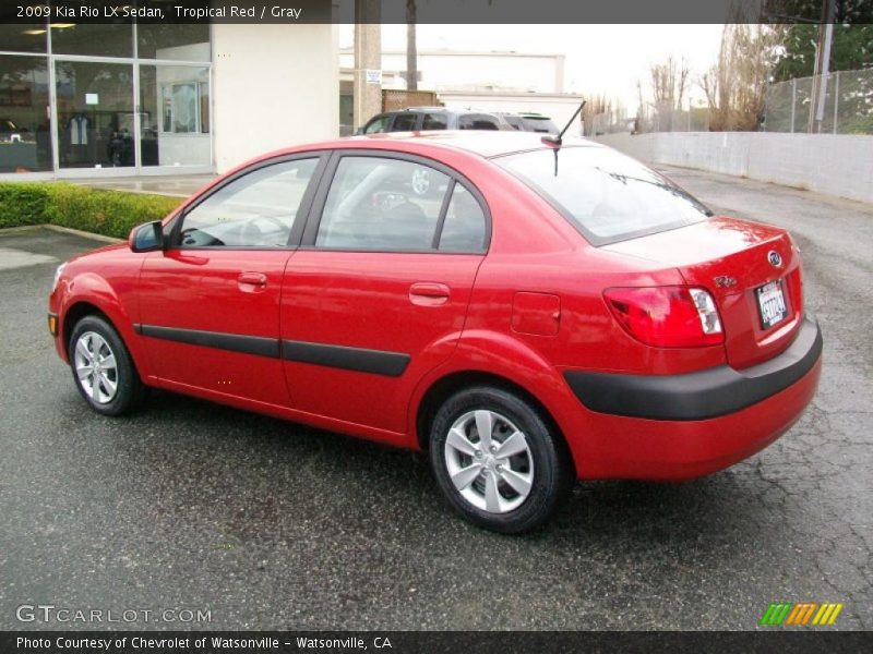 Tropical Red / Gray 2009 Kia Rio LX Sedan