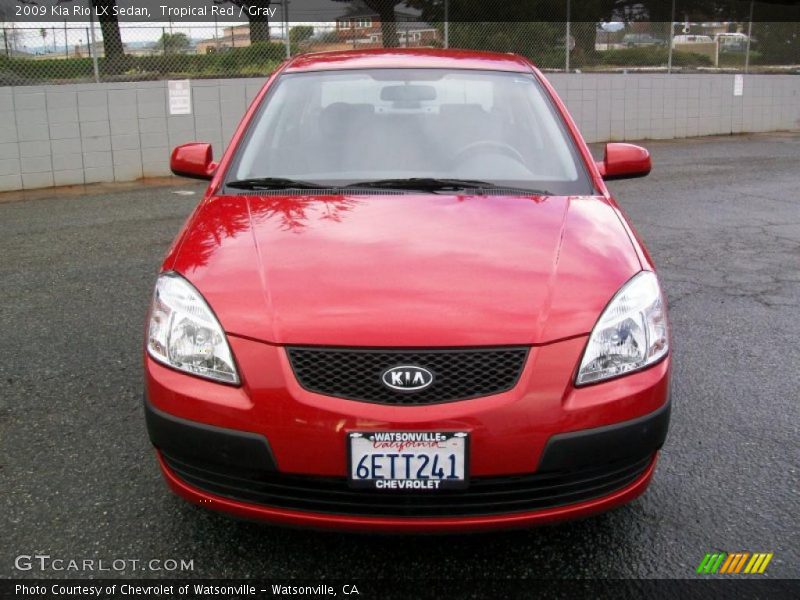 Tropical Red / Gray 2009 Kia Rio LX Sedan