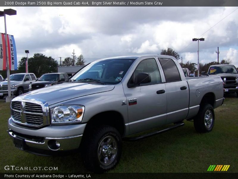 Bright Silver Metallic / Medium Slate Gray 2008 Dodge Ram 2500 Big Horn Quad Cab 4x4
