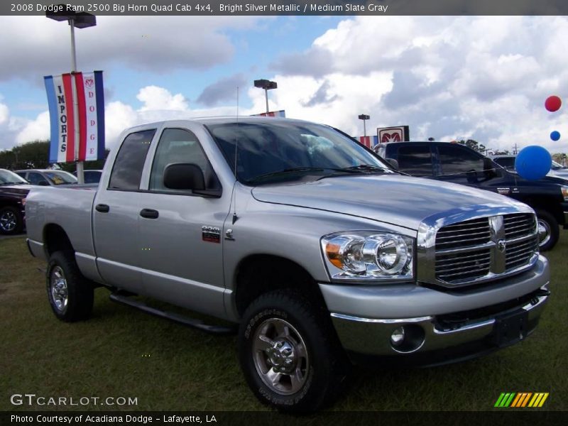 Bright Silver Metallic / Medium Slate Gray 2008 Dodge Ram 2500 Big Horn Quad Cab 4x4