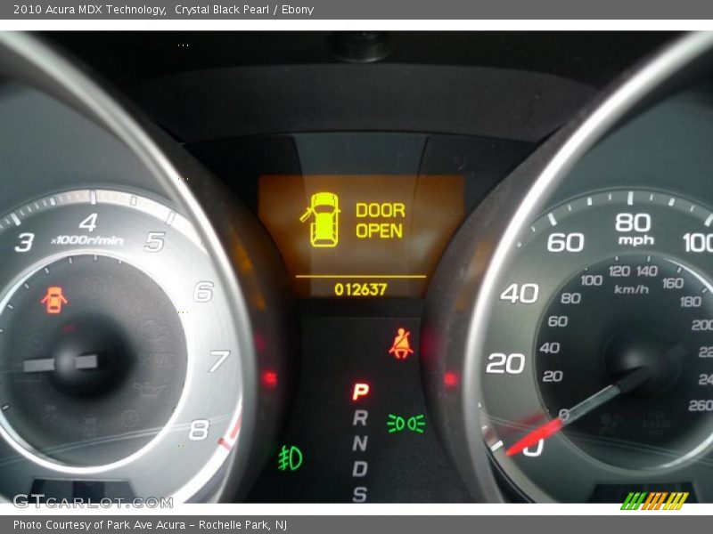 Crystal Black Pearl / Ebony 2010 Acura MDX Technology