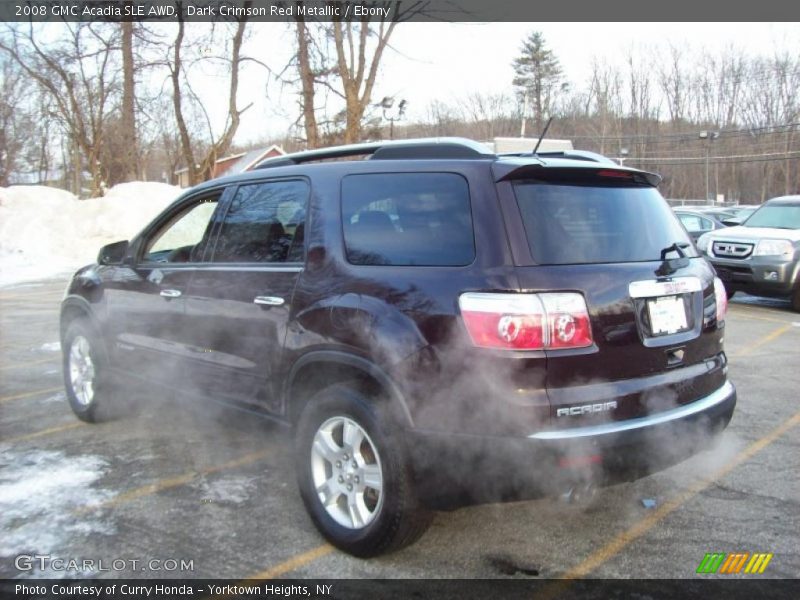 Dark Crimson Red Metallic / Ebony 2008 GMC Acadia SLE AWD