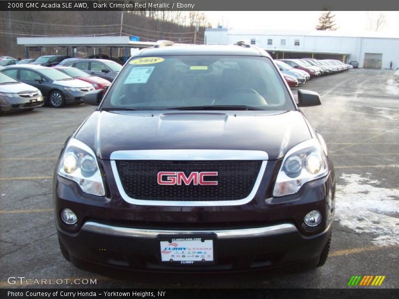 Dark Crimson Red Metallic / Ebony 2008 GMC Acadia SLE AWD