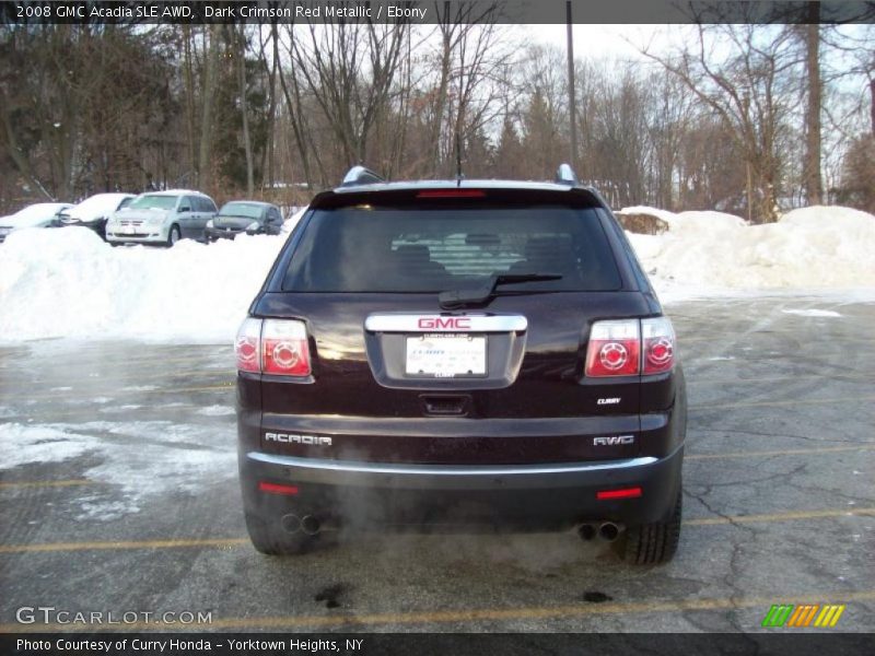 Dark Crimson Red Metallic / Ebony 2008 GMC Acadia SLE AWD