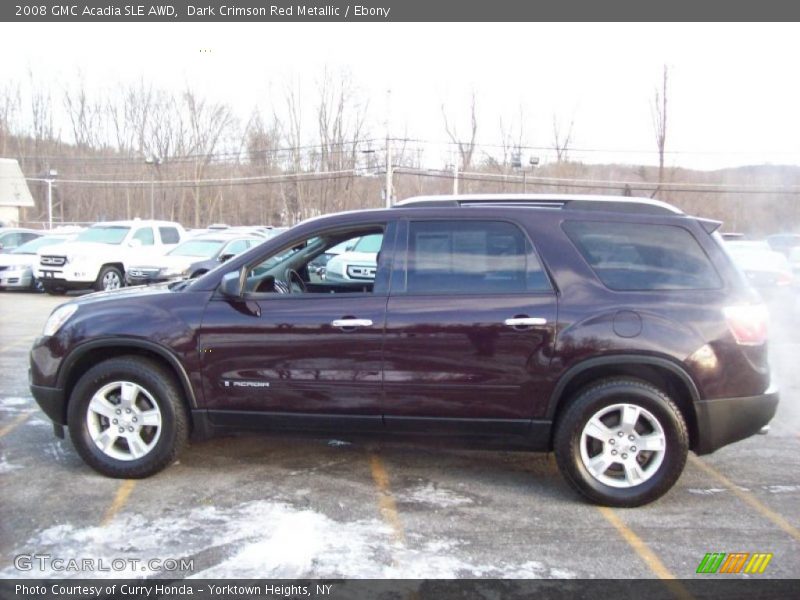 Dark Crimson Red Metallic / Ebony 2008 GMC Acadia SLE AWD