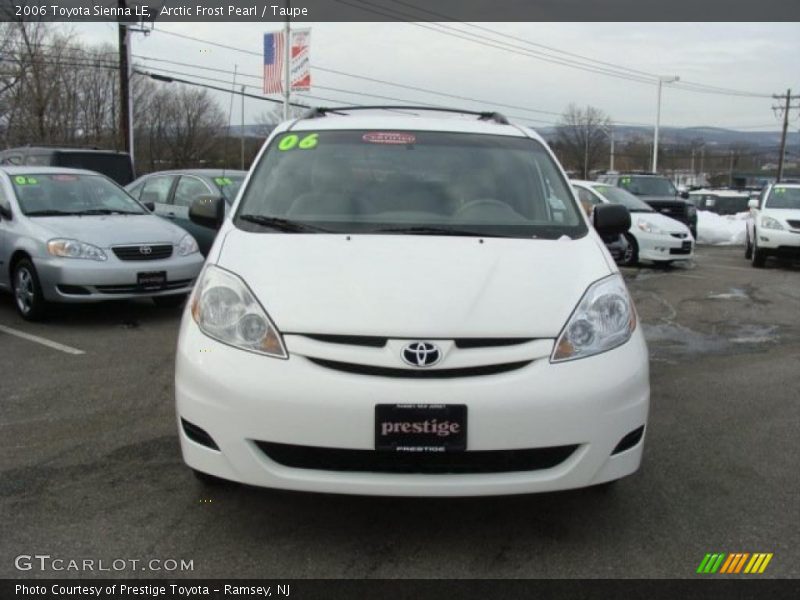 Arctic Frost Pearl / Taupe 2006 Toyota Sienna LE