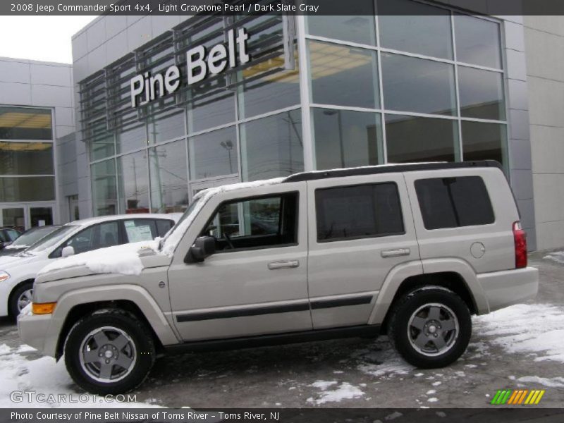 Light Graystone Pearl / Dark Slate Gray 2008 Jeep Commander Sport 4x4