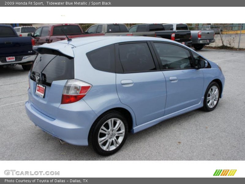 Tidewater Blue Metallic / Sport Black 2009 Honda Fit Sport