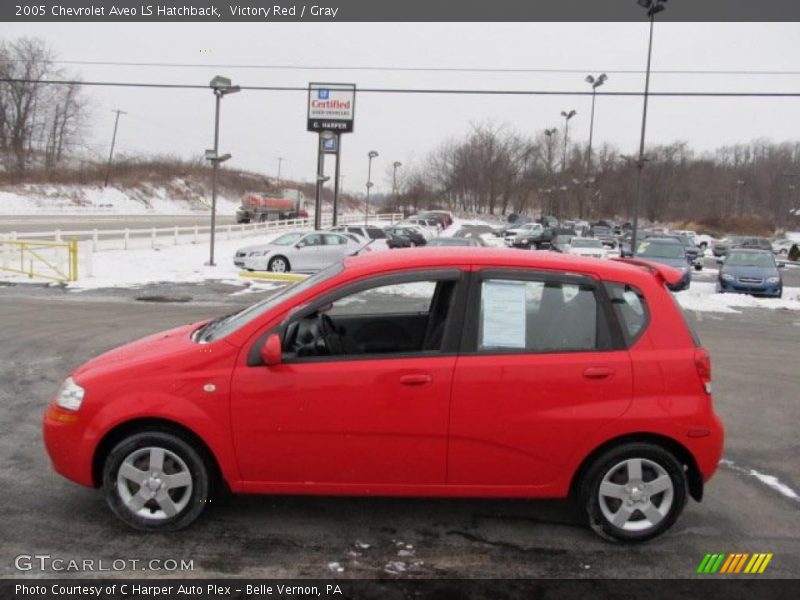 Victory Red / Gray 2005 Chevrolet Aveo LS Hatchback