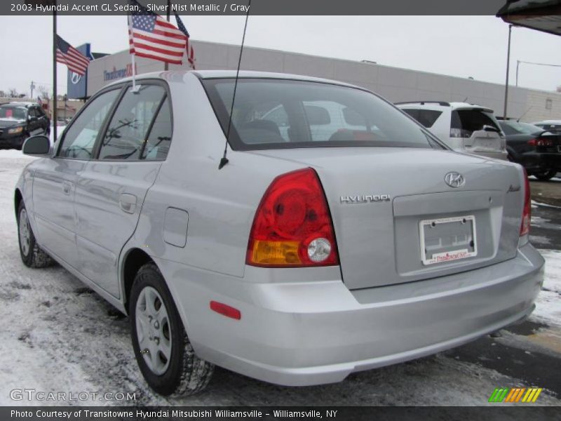 Silver Mist Metallic / Gray 2003 Hyundai Accent GL Sedan