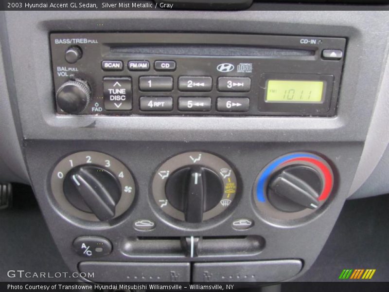 Controls of 2003 Accent GL Sedan
