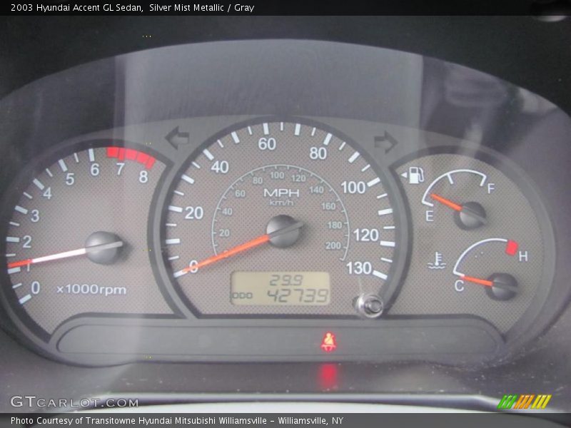  2003 Accent GL Sedan GL Sedan Gauges