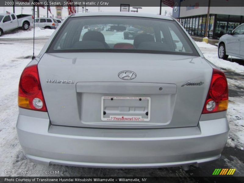 Silver Mist Metallic / Gray 2003 Hyundai Accent GL Sedan