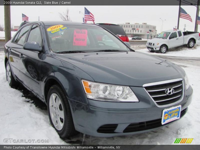 Slate Blue / Camel 2009 Hyundai Sonata GLS