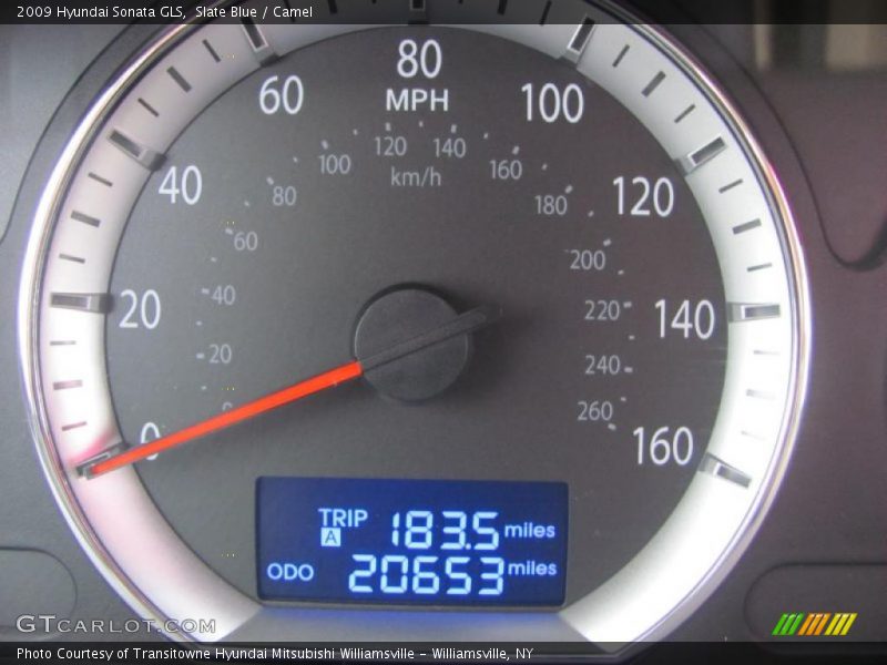 Slate Blue / Camel 2009 Hyundai Sonata GLS