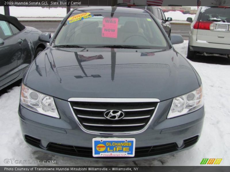 Slate Blue / Camel 2009 Hyundai Sonata GLS