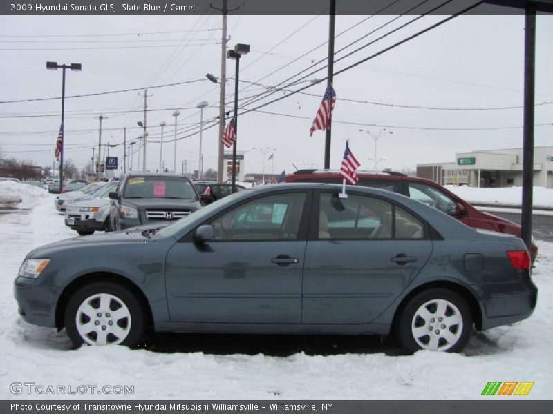 Slate Blue / Camel 2009 Hyundai Sonata GLS