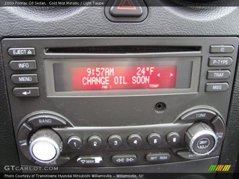 Gold Mist Metallic / Light Taupe 2009 Pontiac G6 Sedan
