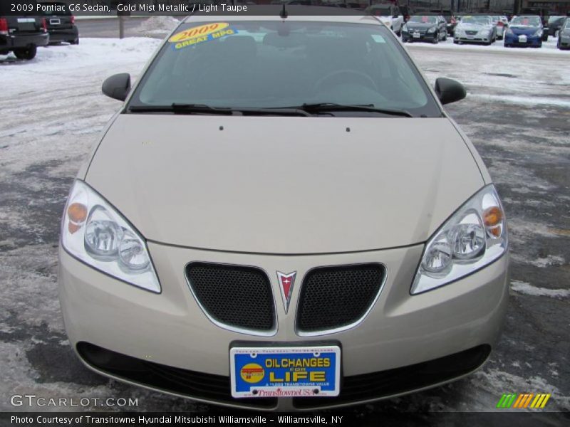 Gold Mist Metallic / Light Taupe 2009 Pontiac G6 Sedan