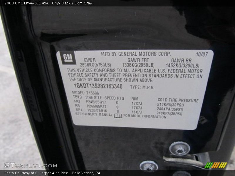 Onyx Black / Light Gray 2008 GMC Envoy SLE 4x4