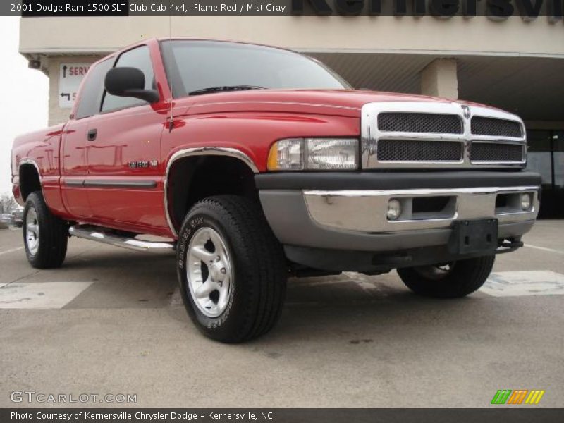 Flame Red / Mist Gray 2001 Dodge Ram 1500 SLT Club Cab 4x4