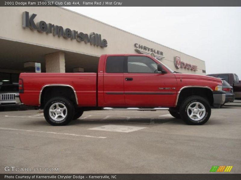 Flame Red / Mist Gray 2001 Dodge Ram 1500 SLT Club Cab 4x4