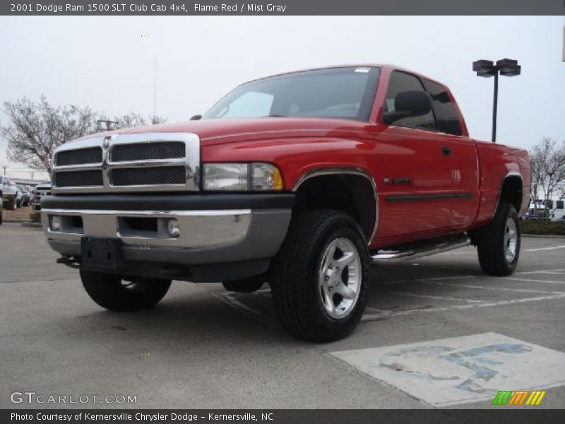 Flame Red / Mist Gray 2001 Dodge Ram 1500 SLT Club Cab 4x4