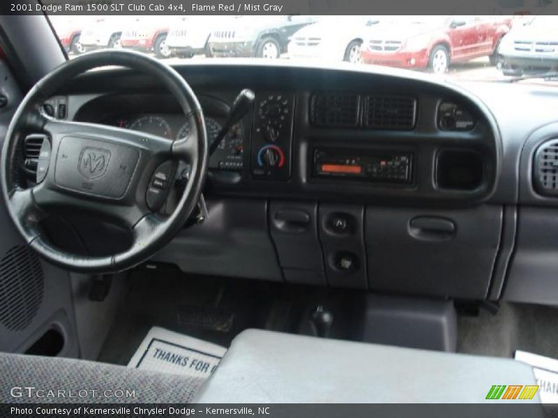 Flame Red / Mist Gray 2001 Dodge Ram 1500 SLT Club Cab 4x4