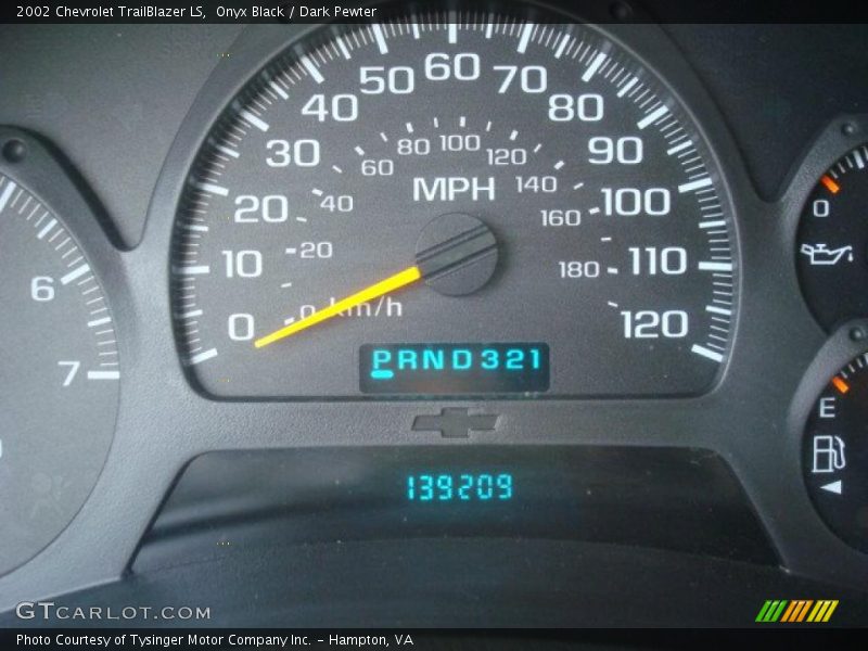 Onyx Black / Dark Pewter 2002 Chevrolet TrailBlazer LS