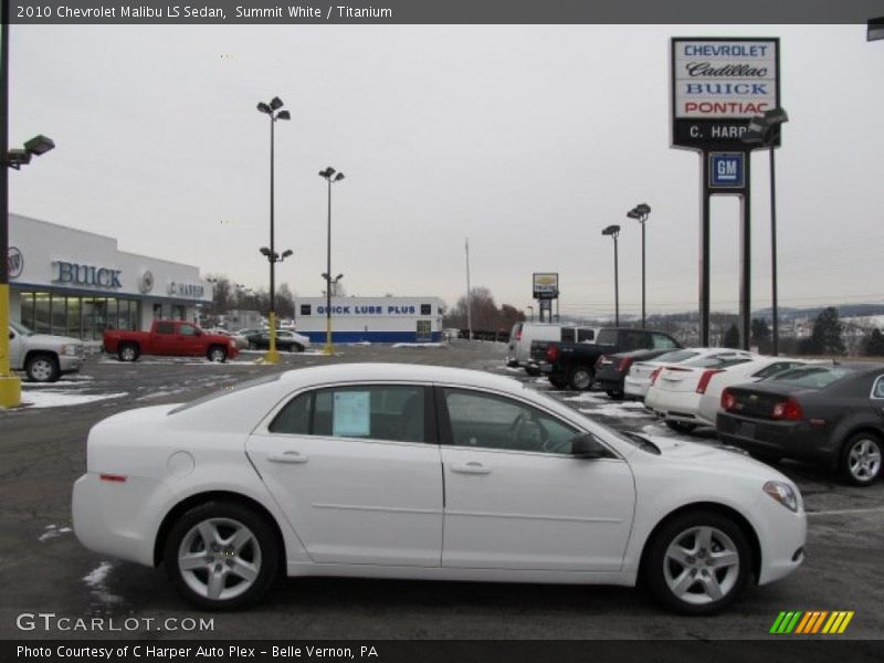 Summit White / Titanium 2010 Chevrolet Malibu LS Sedan