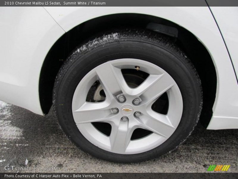 Summit White / Titanium 2010 Chevrolet Malibu LS Sedan
